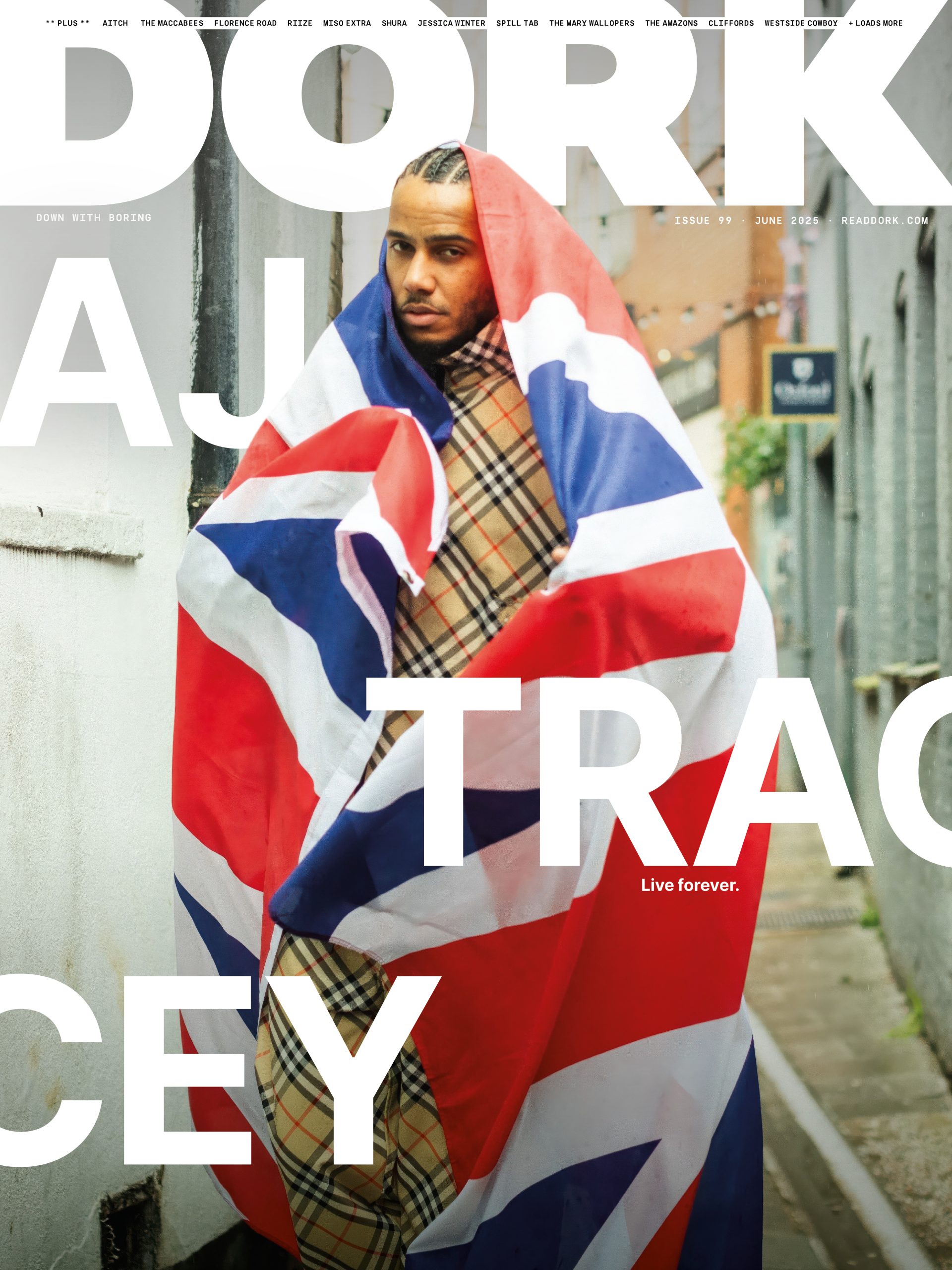 Introducing the June 2025 edition of Dork, with Aitch, AJ Tracey, Florence Road, The Maccabees, RIIZE and more